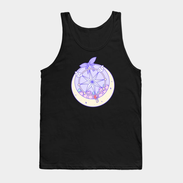 Sakura Clear Card Wand Tank Top by Cosmic Queers